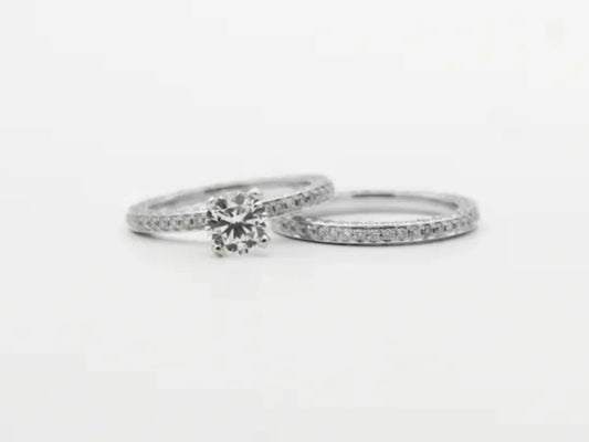 14K Diamond Eternity Wedding Set Gillespie Fine Jewelers
