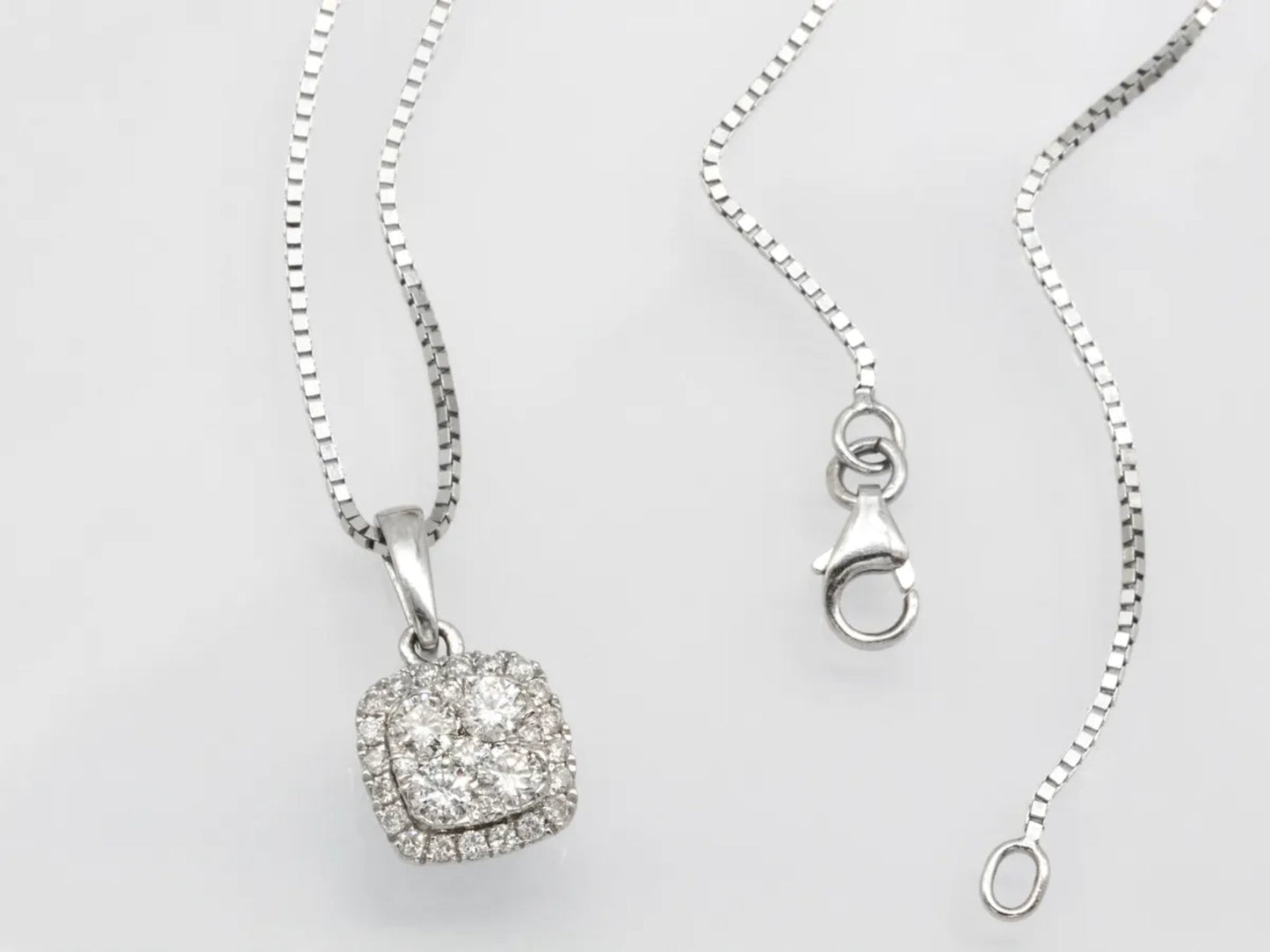 14K Multi-Stone Diamond Halo Pendant Gillespie Fine Jewelers