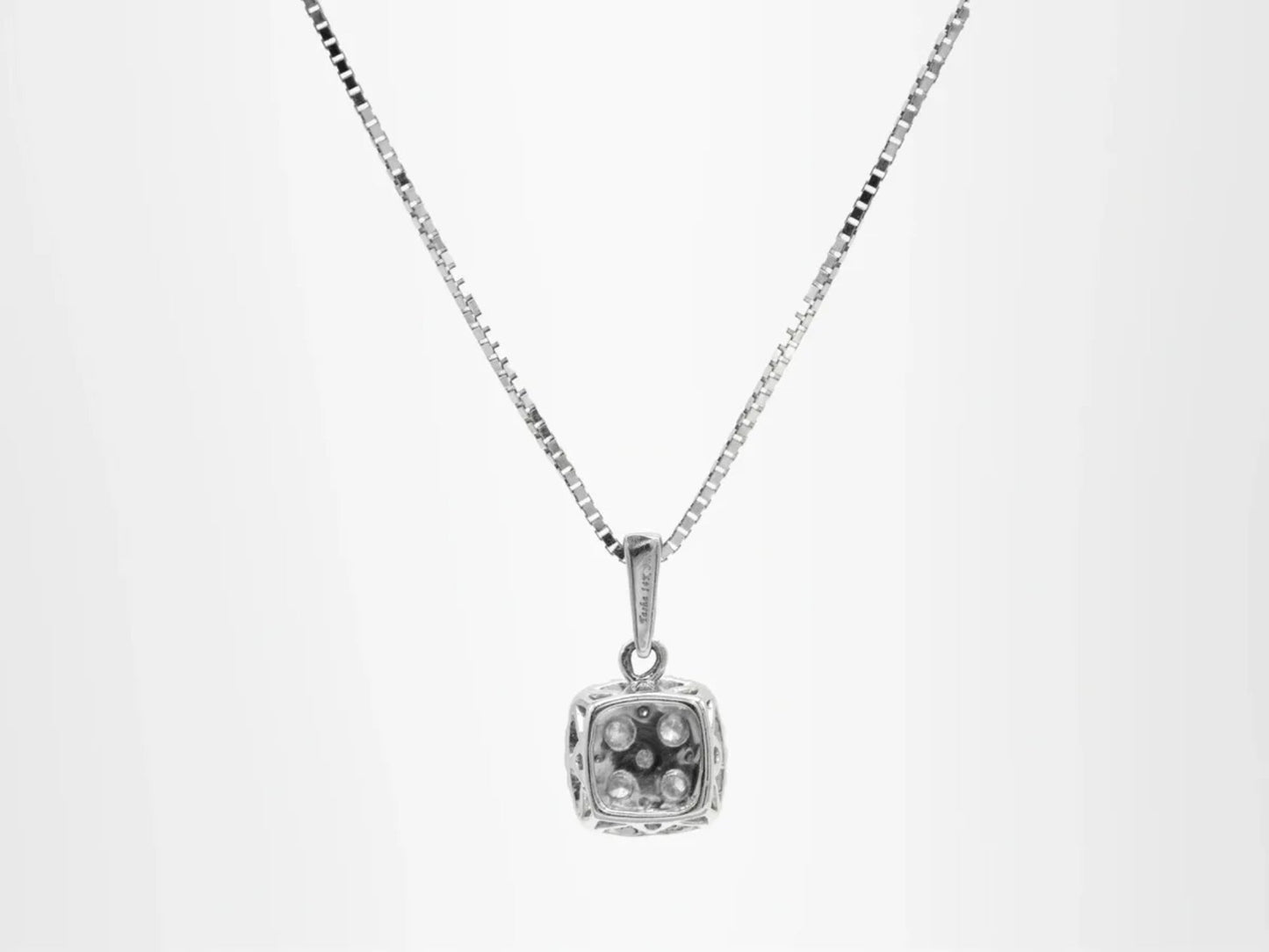 14K Multi-Stone Diamond Halo Pendant Gillespie Fine Jewelers