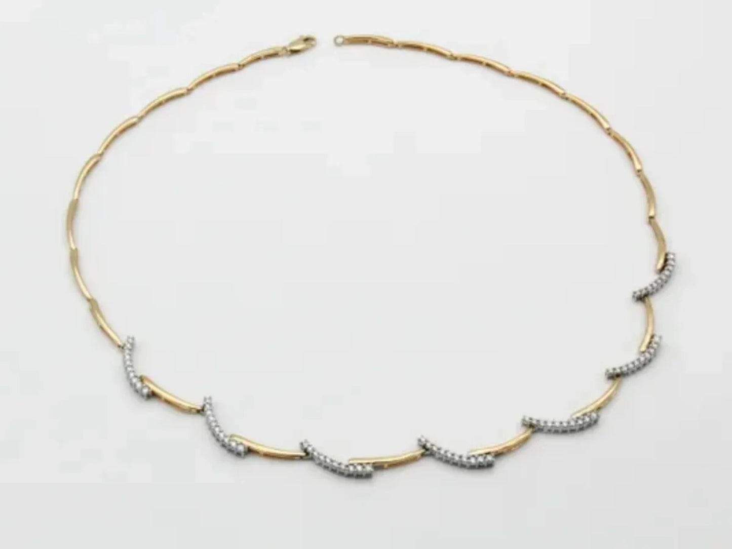 14K Two Tone Diamond Necklace Gillespie Fine Jewelers
