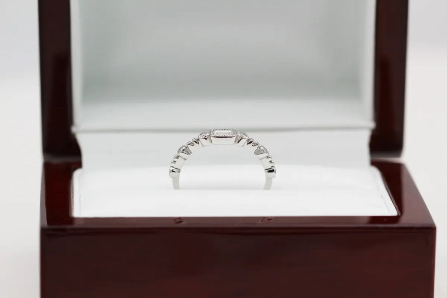 14KT White Gold Baguette Diamond Ring Gillespie Fine Jewelers