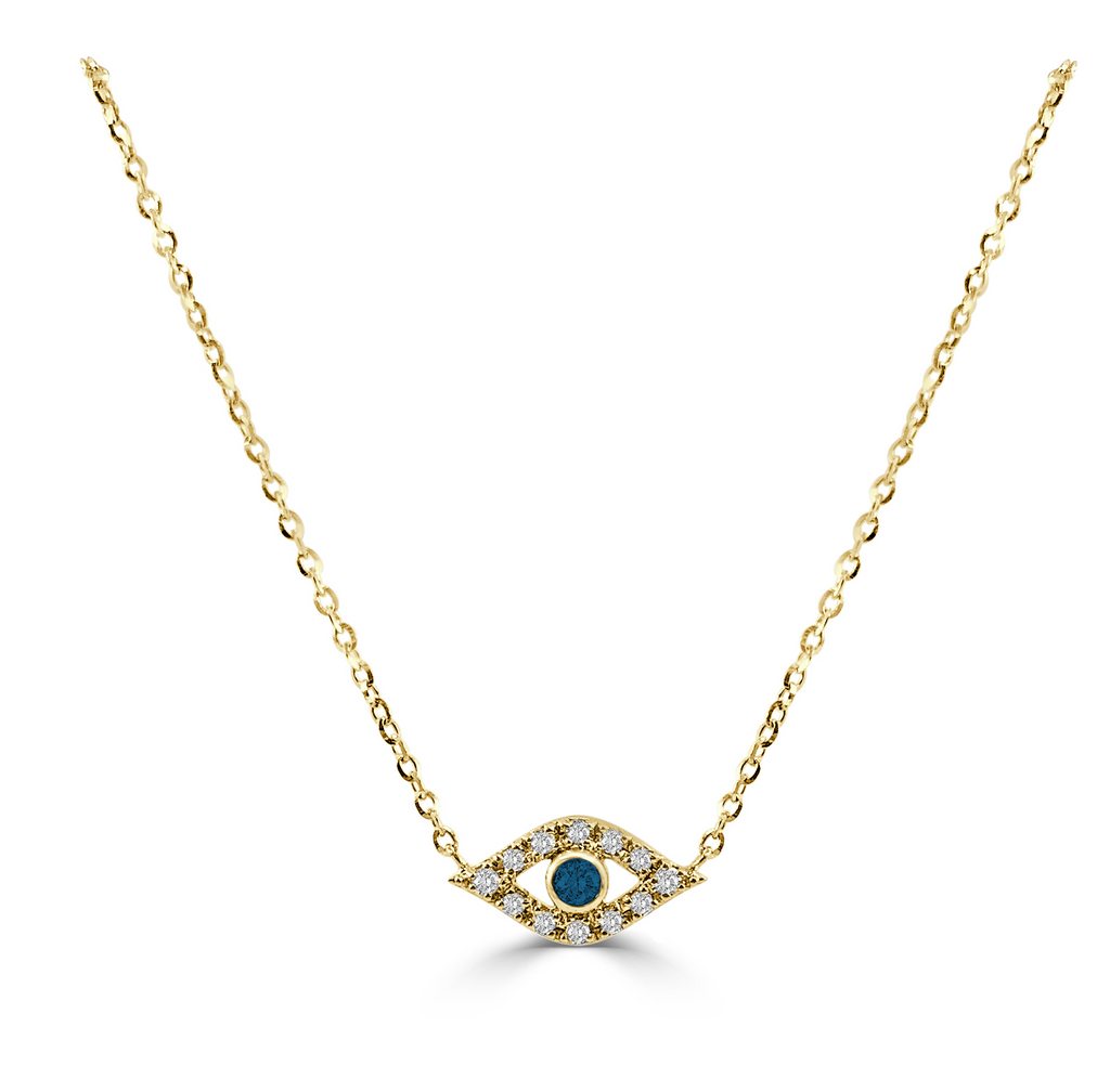 14KT Yellow Gold Diamond Eye Necklace Gillespie Fine Jewelers