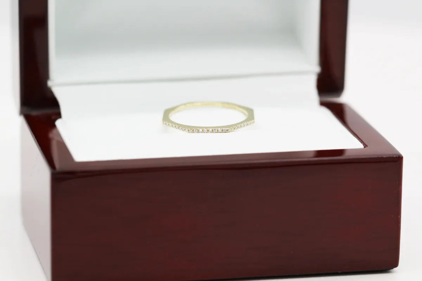 14KT Yellow Gold Diamond Octagon Ring Gillespie Fine Jewelers