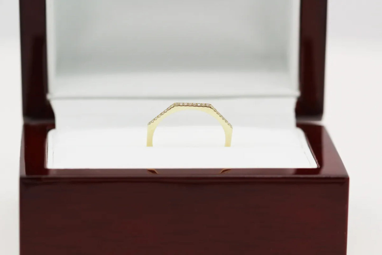 14KT Yellow Gold Diamond Octagon Ring Gillespie Fine Jewelers