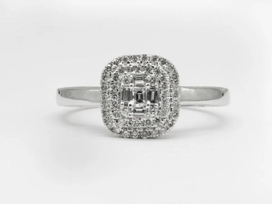 Cushion Shape Multi-Stone Diamond Ring Gillespie Fine Jewelers