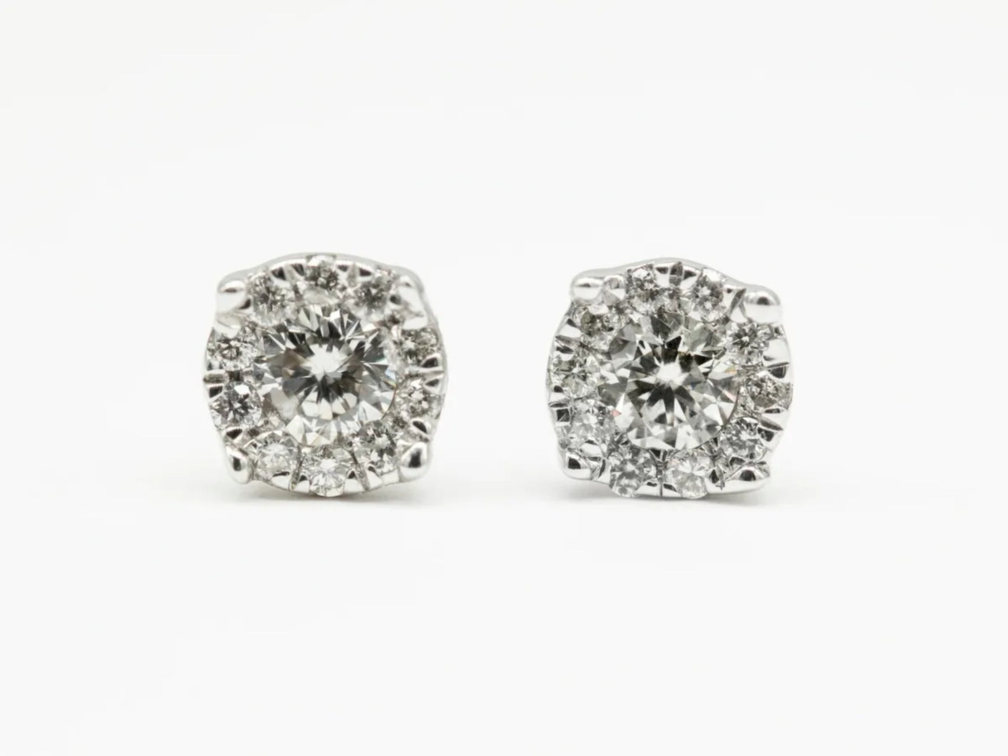 Diamond Halo Earrings Gillespie Fine Jewelers
