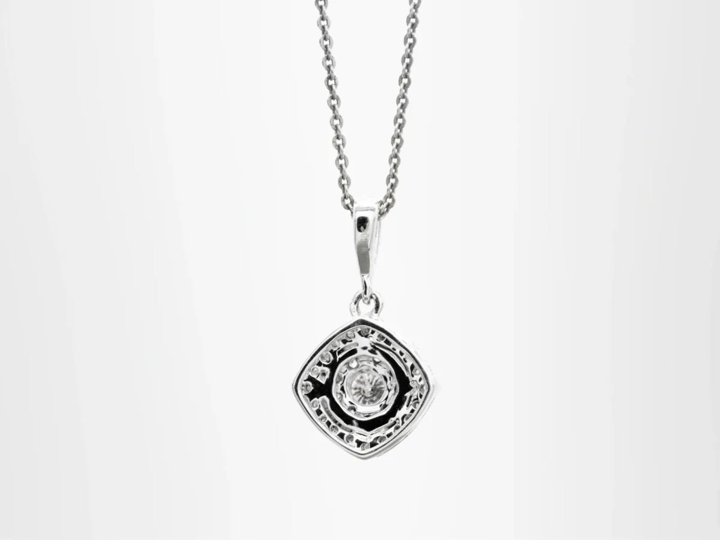 Diamond Halo Pendant (sold separately) Gillespie Fine Jewelers