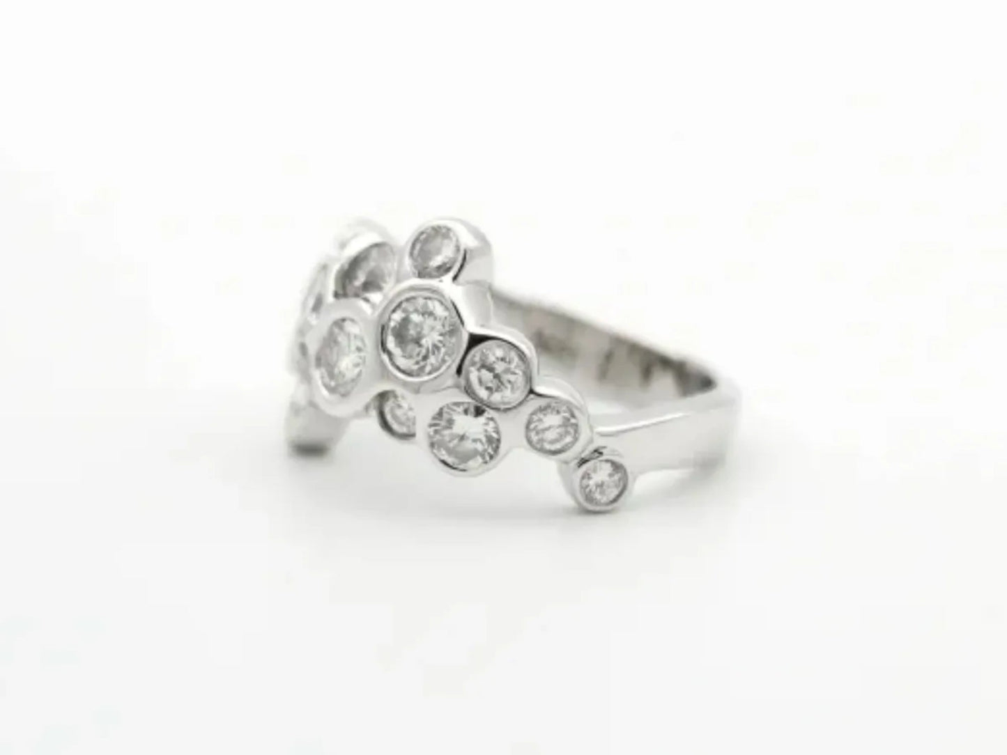 Matching Set - Pick One Or Both (sold separately). 14K White Gold Diamond Bubble Ring Gillespie Fine Jewelers