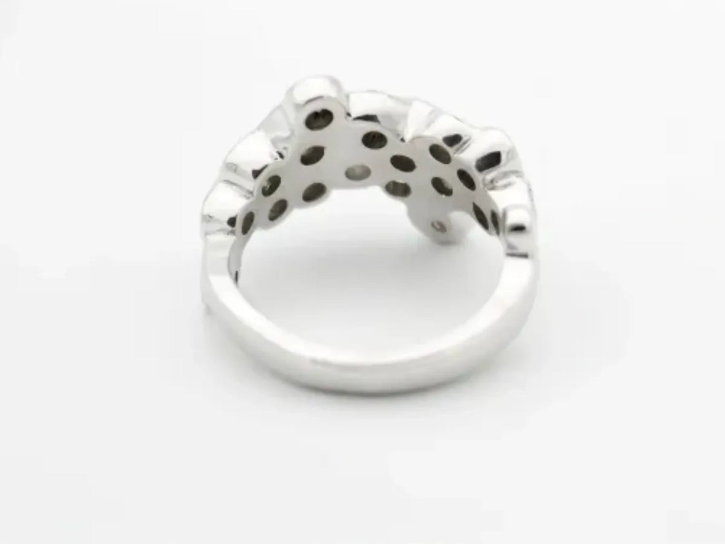 Matching Set - Pick One Or Both (sold separately). 14K White Gold Diamond Bubble Ring Gillespie Fine Jewelers