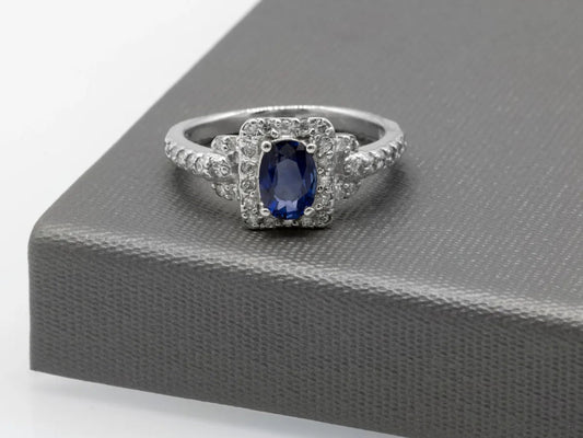 Oval Sapphire and Diamond Ring Gillespie Fine Jewelers