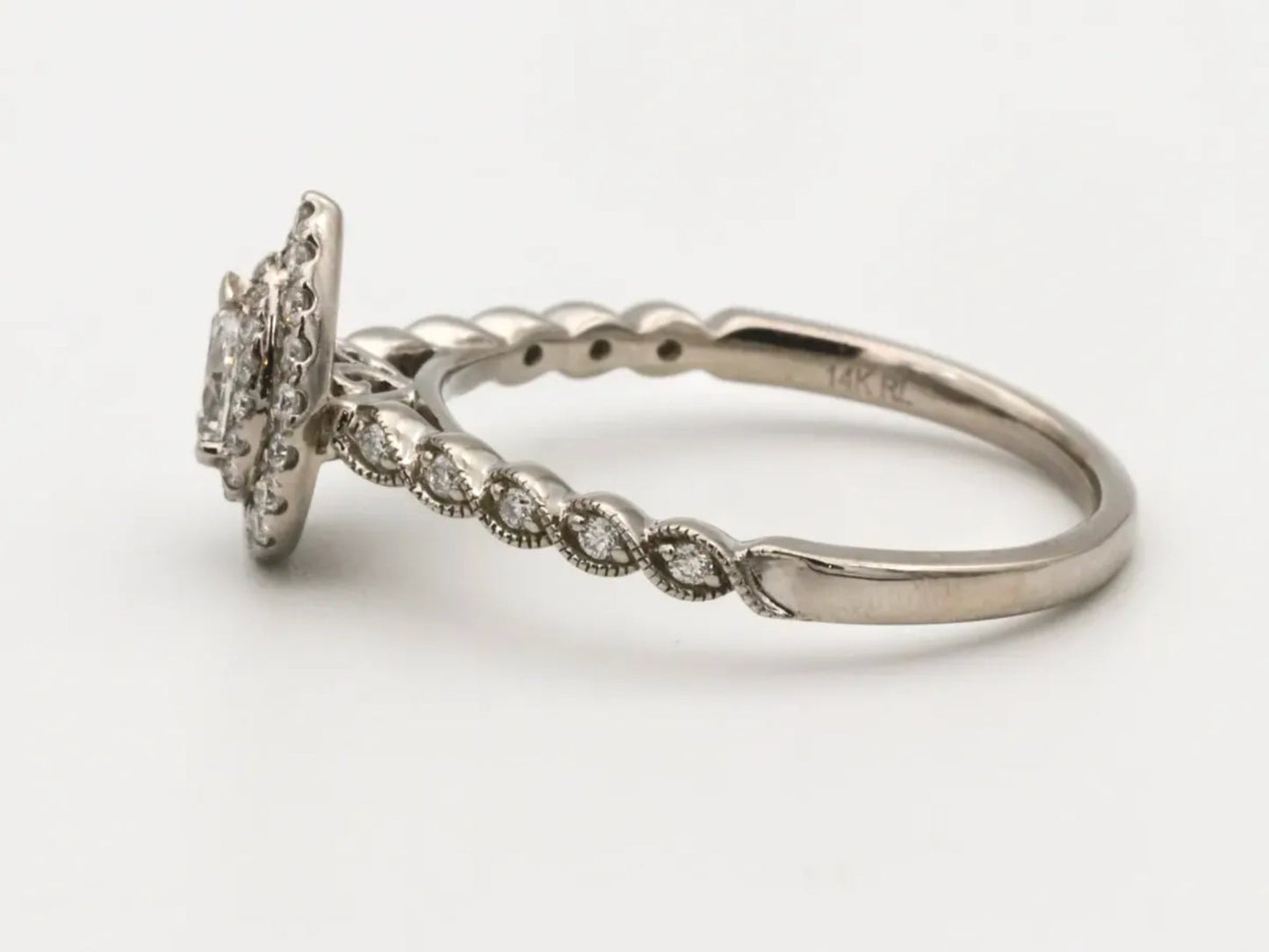 Pear Shaped Double Halo Engagement Ring Gillespie Fine Jewelers
