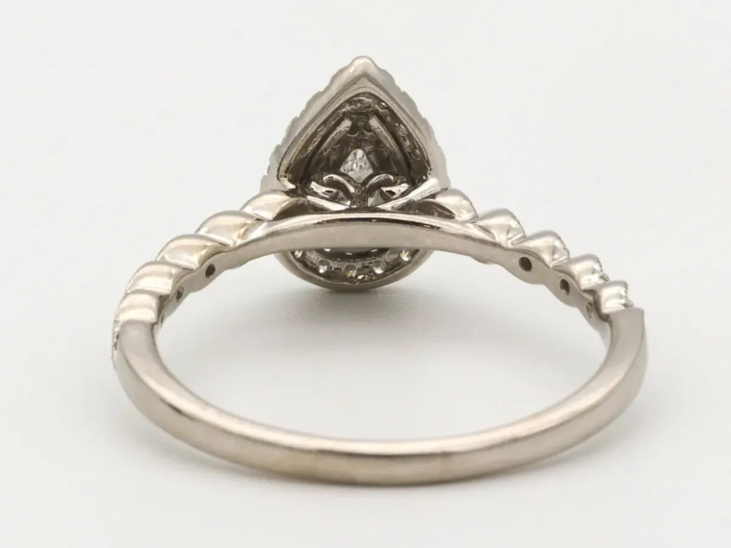 Pear Shaped Double Halo Engagement Ring Gillespie Fine Jewelers