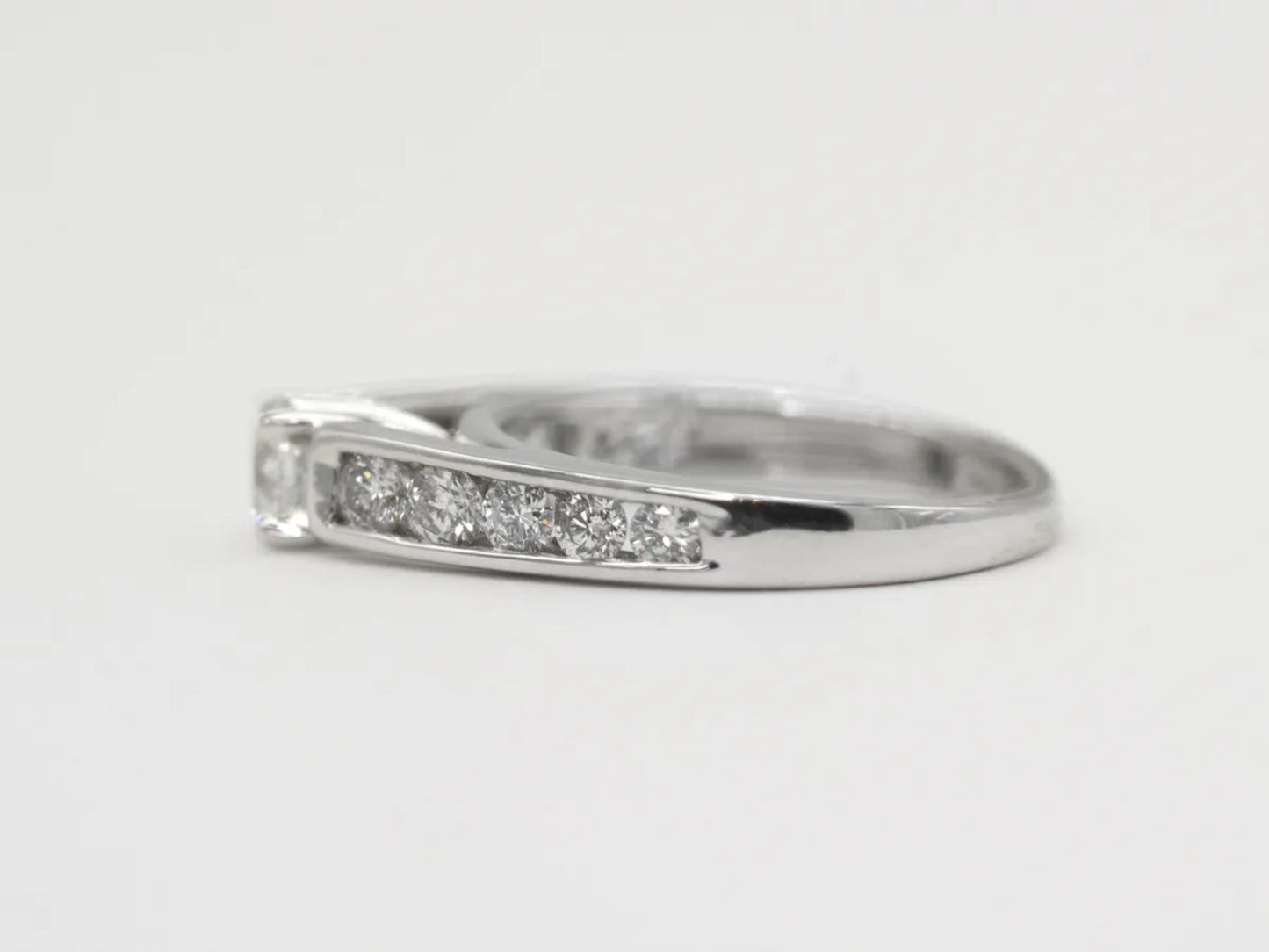 White Gold Channel Set Diamond Bridal Ring Gillespie Fine Jewelers