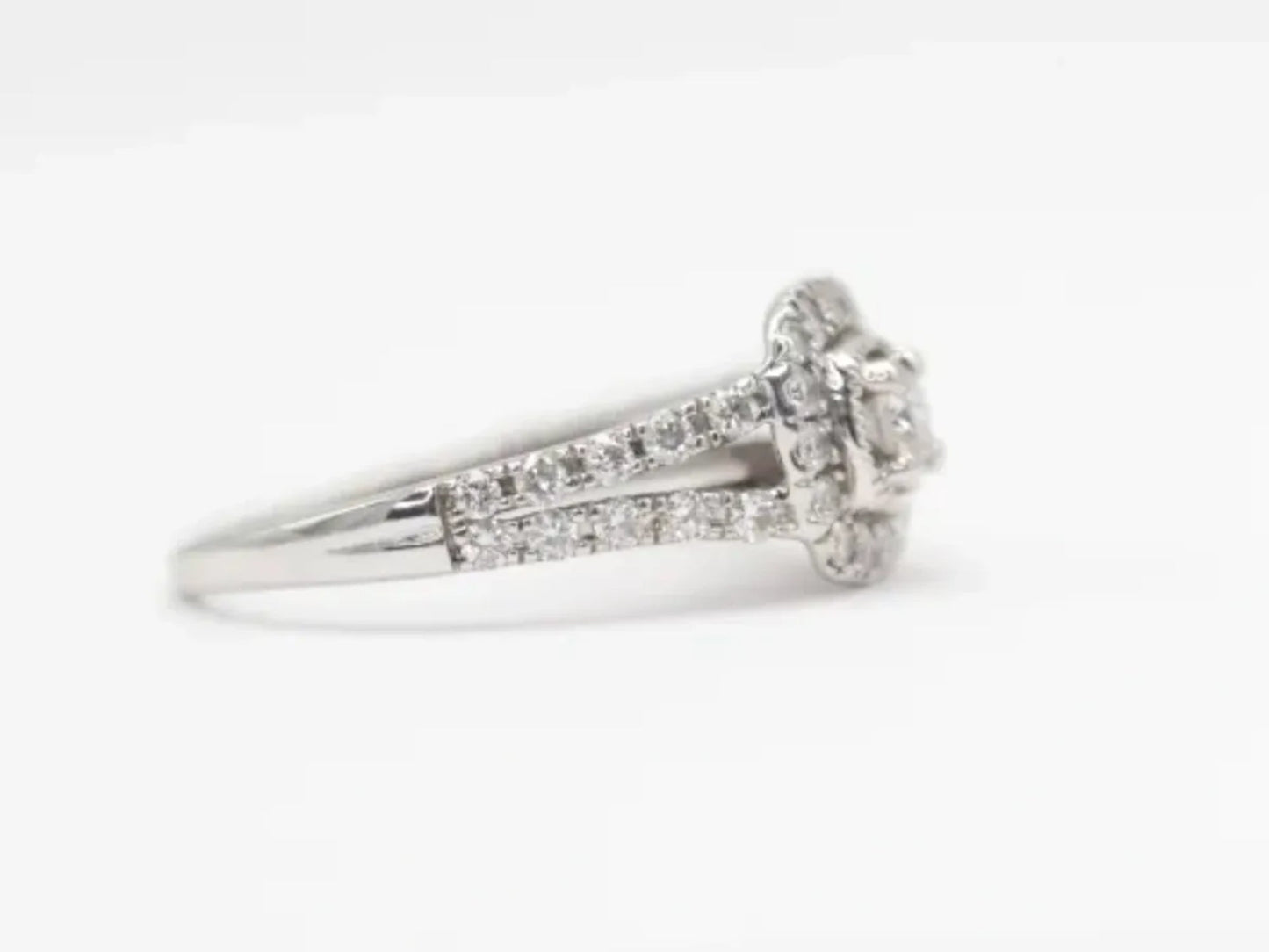 White Gold Halo Style Diamond Bridal Ring Gillespie Fine Jewelers