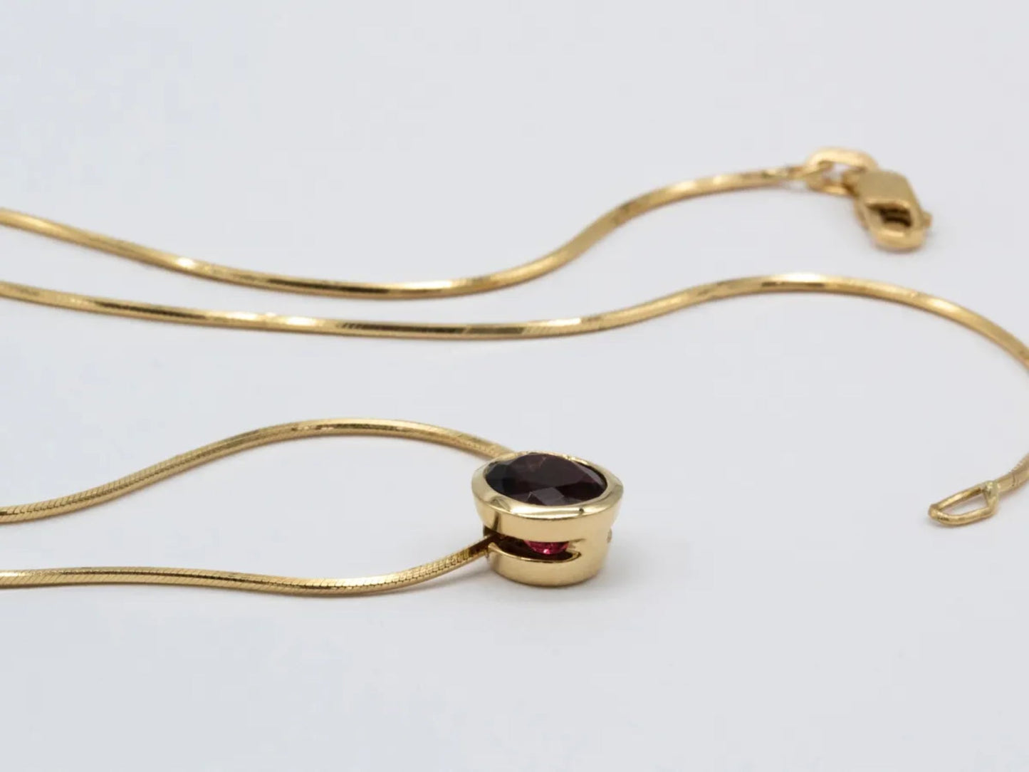 Yellow Gold Rhodolite Garnet Necklace Gillespie Fine Jewelers