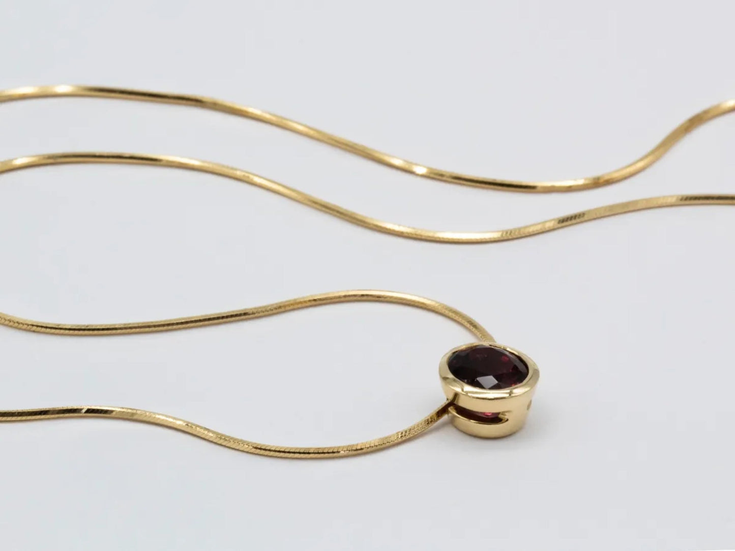 Yellow Gold Rhodolite Garnet Necklace Gillespie Fine Jewelers