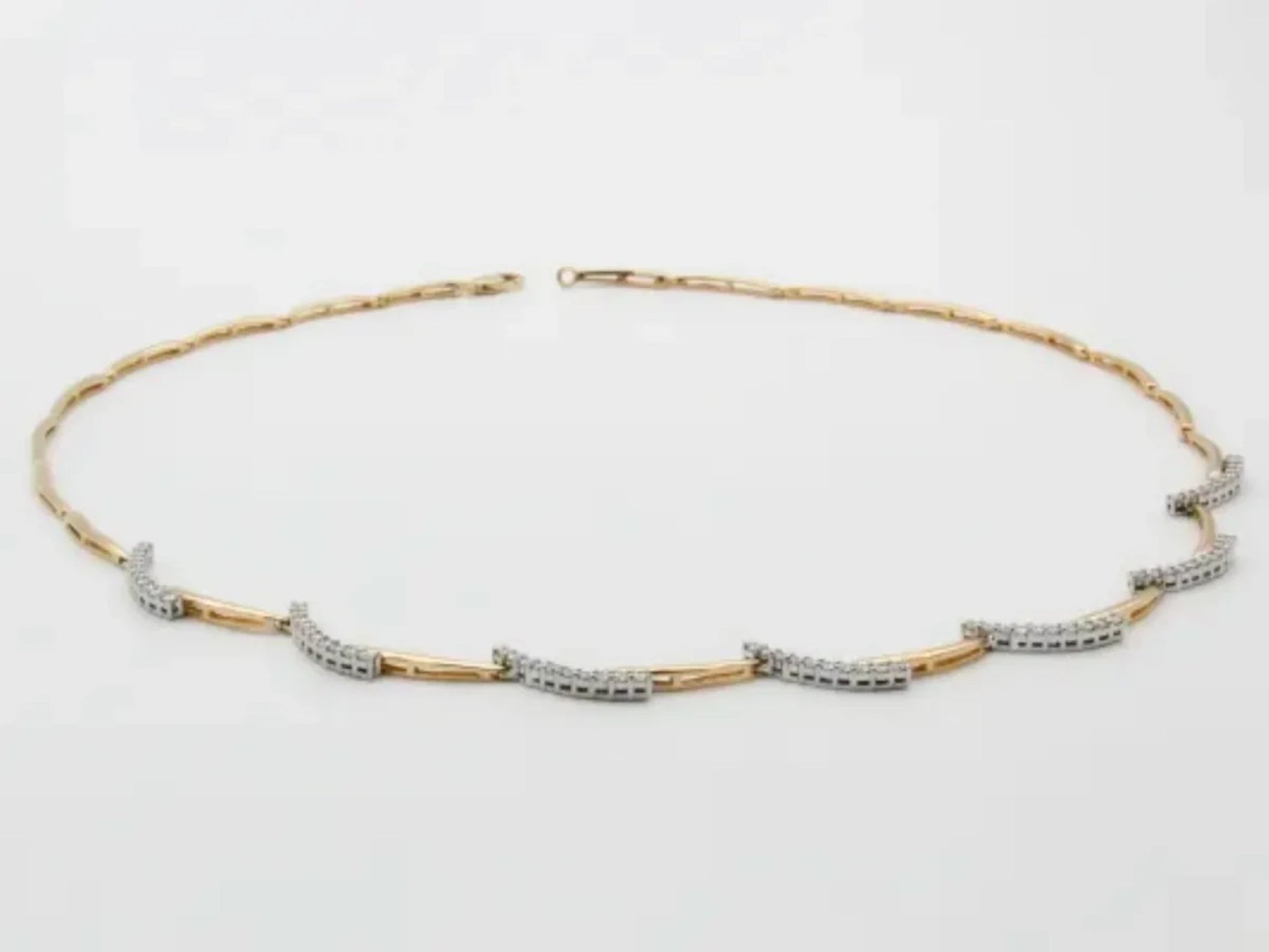 14K Two Tone Diamond Necklace Gillespie Fine Jewelers