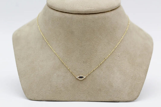 14KT Yellow Gold Diamond Eye Necklace Gillespie Fine Jewelers