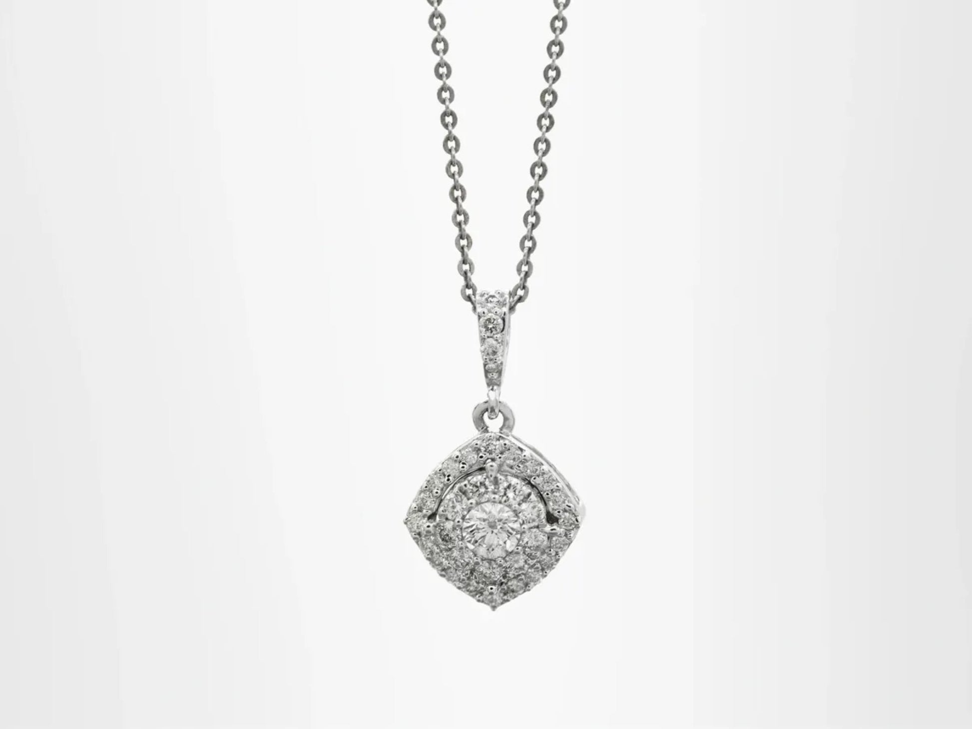 Diamond Halo Pendant (sold separately) Gillespie Fine Jewelers