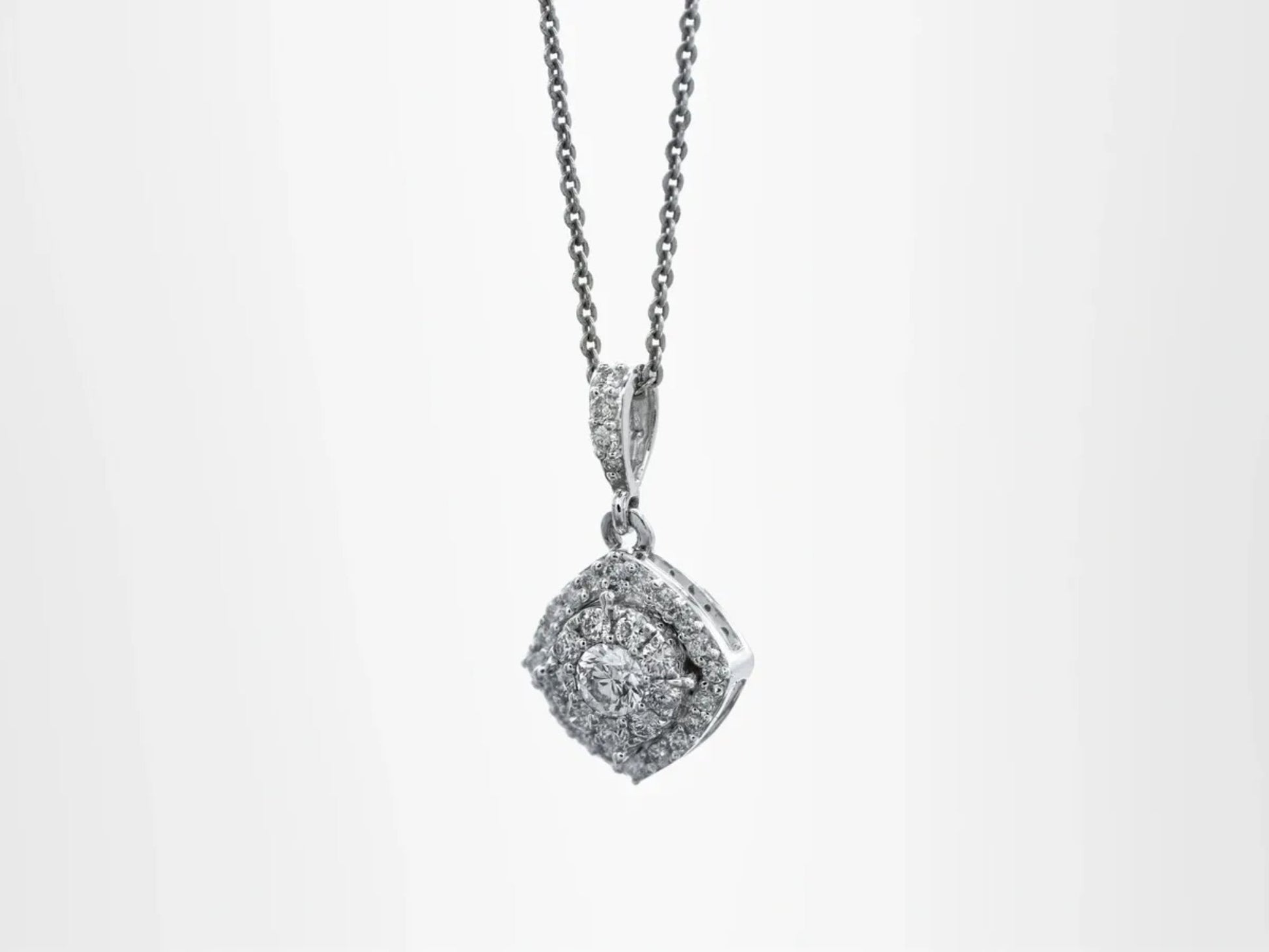 Diamond Halo Pendant (sold separately) Gillespie Fine Jewelers